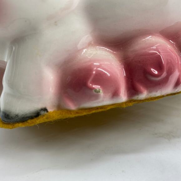 Vintage Mama Piggy Bank 'Please Feed Me' Ceramic Hand Painted Charming Piglets - Picture 11 of 12